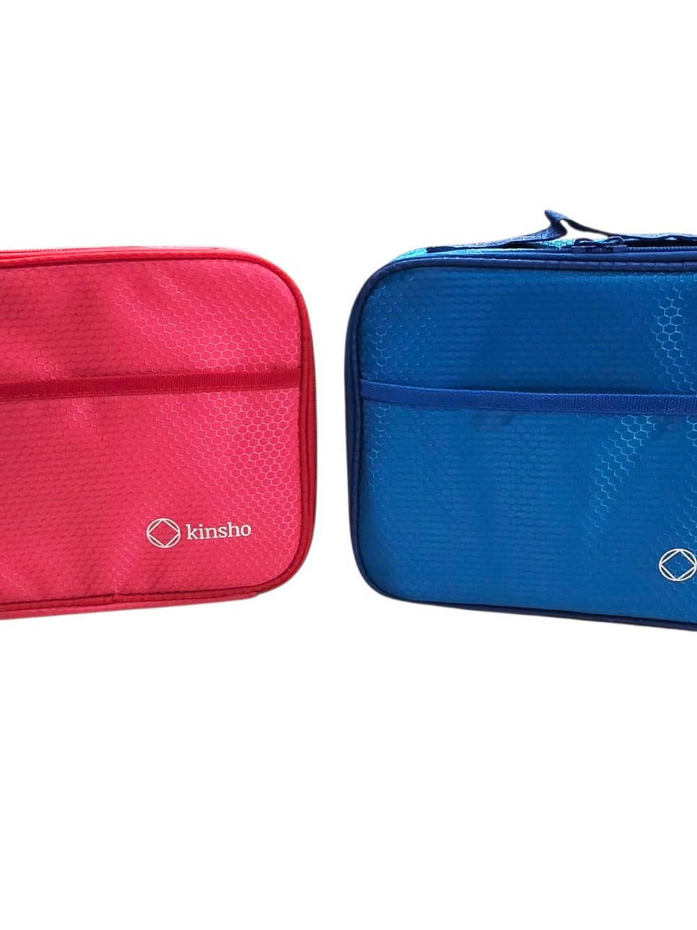Kinsho Bento Box Insulated Travel Packing Cubes Set - Pink & Blue EUC